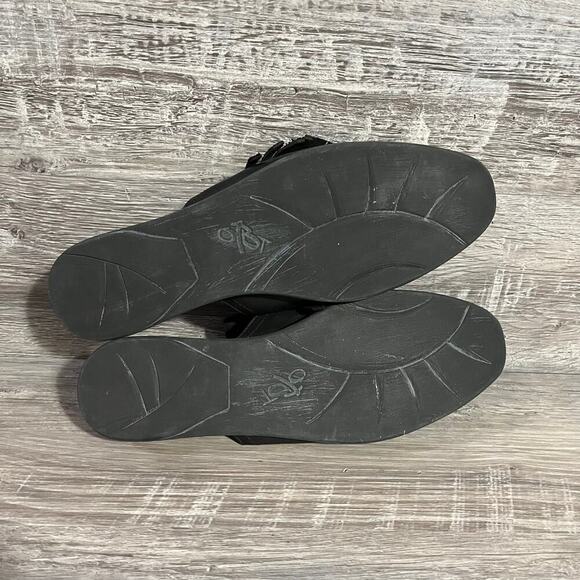 OTBT Womens Black Gleam Leather Mules Loafer Slides Size 8.5M - Picture 9 of 11